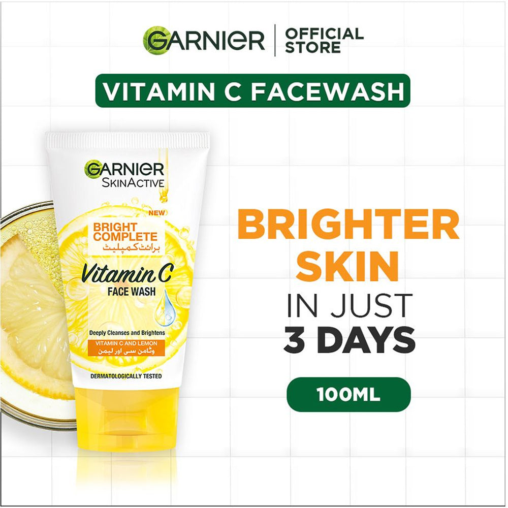 GARNIER VITAMIN C FACE WASH 100ML