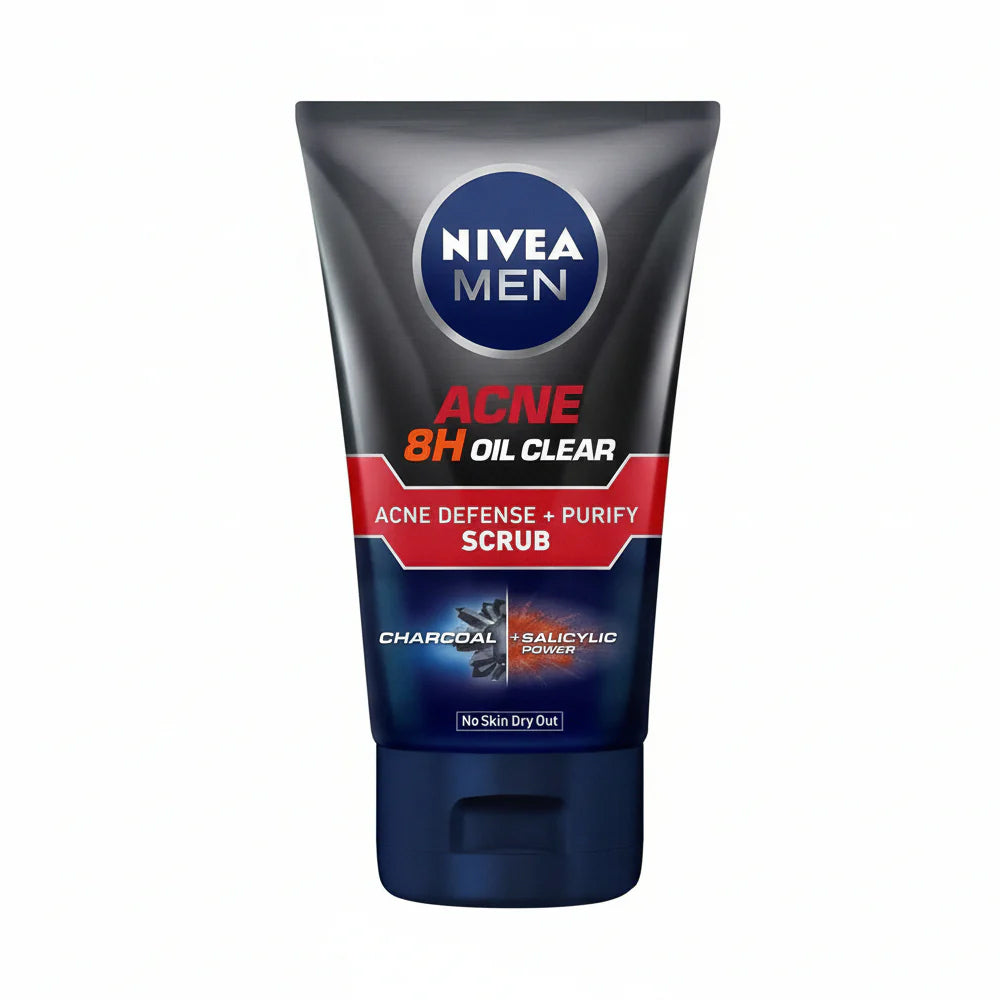 NIVEA MEN 8H OIL CLEAR MUD SCRUB 100ML
