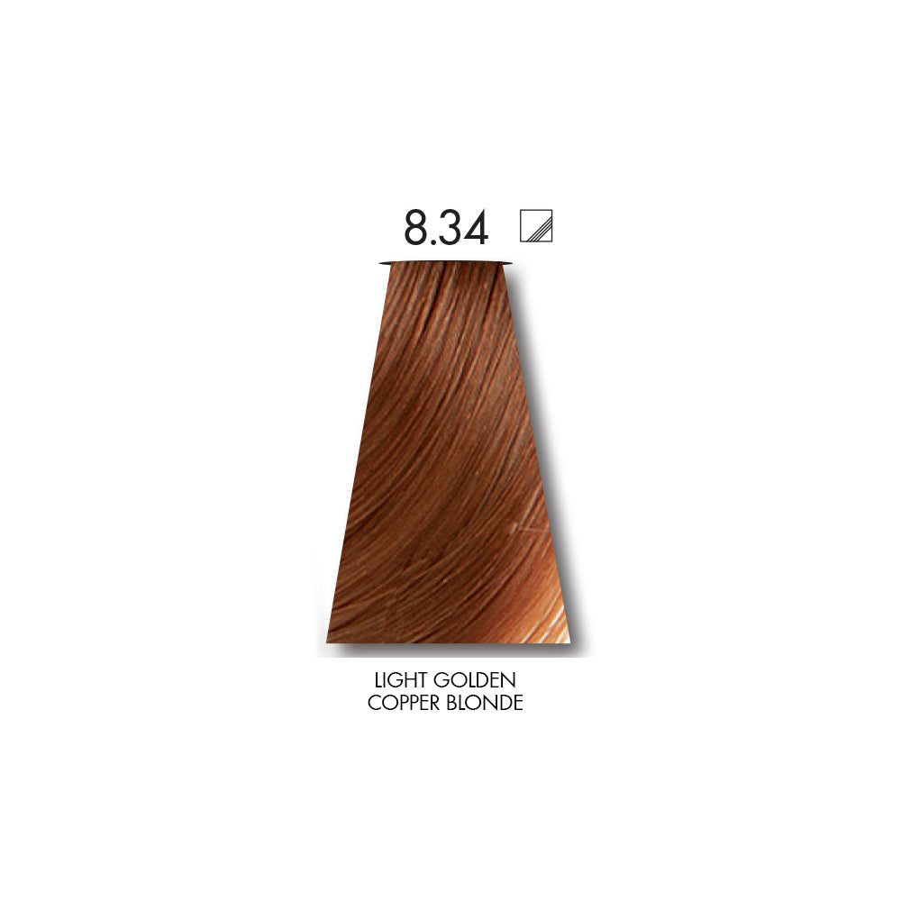 Keune Tinta Light Copper Golden Blonde 8.34 with Keune Developer 20 Volume - 60 ml