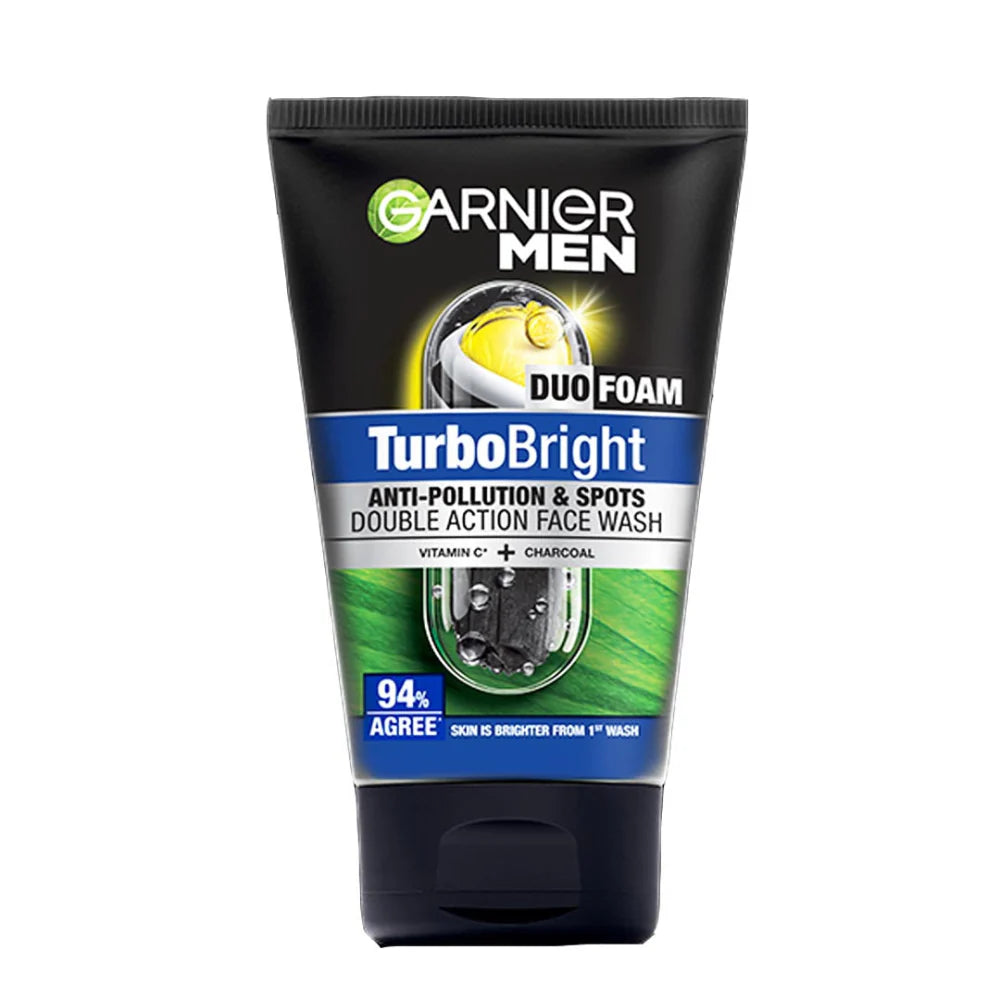 GARNIER MEN TURBO BRIGHT DUO FOAM 100ML