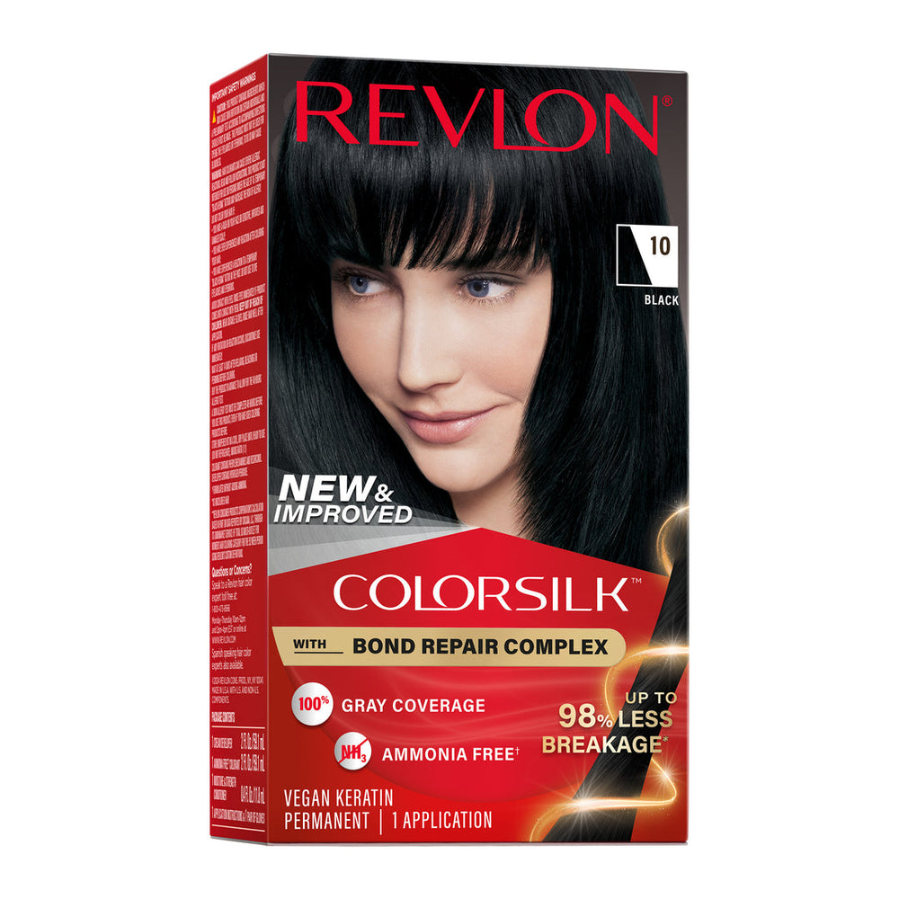 Revlon ColorSilk Beautiful Color Permanent Hair Color - 10 Black