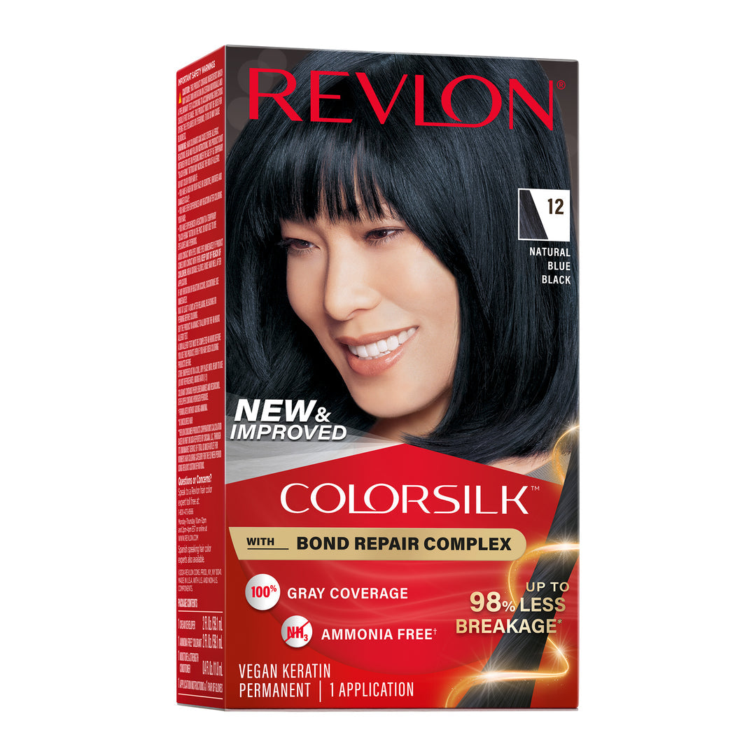Revlon ColorSilk Beautiful Color Permanent Hair Color - 12 Natural Blue Black