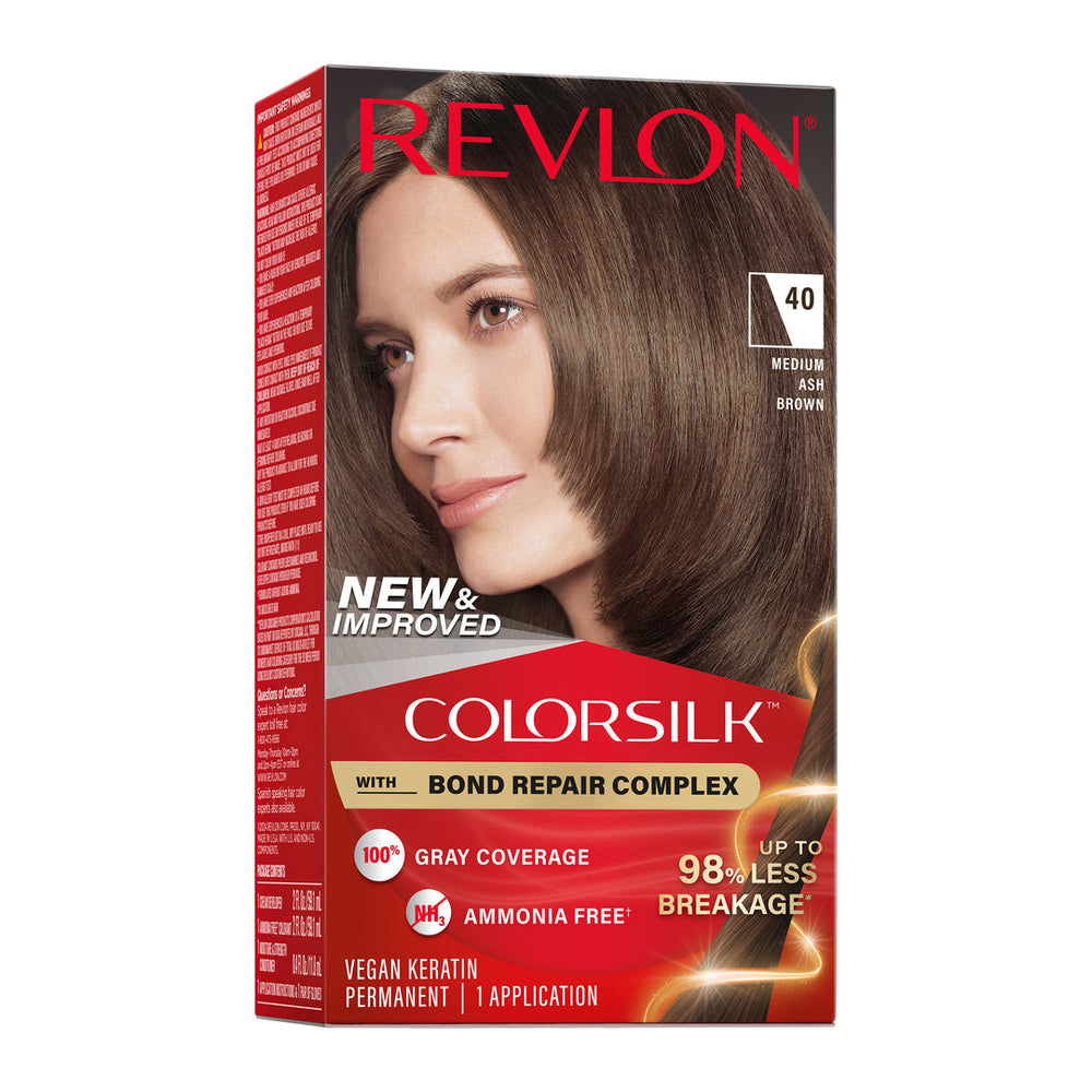 Revlon ColorSilk Beautiful Color Permanent Hair Color - 40 Medium Ash Brown