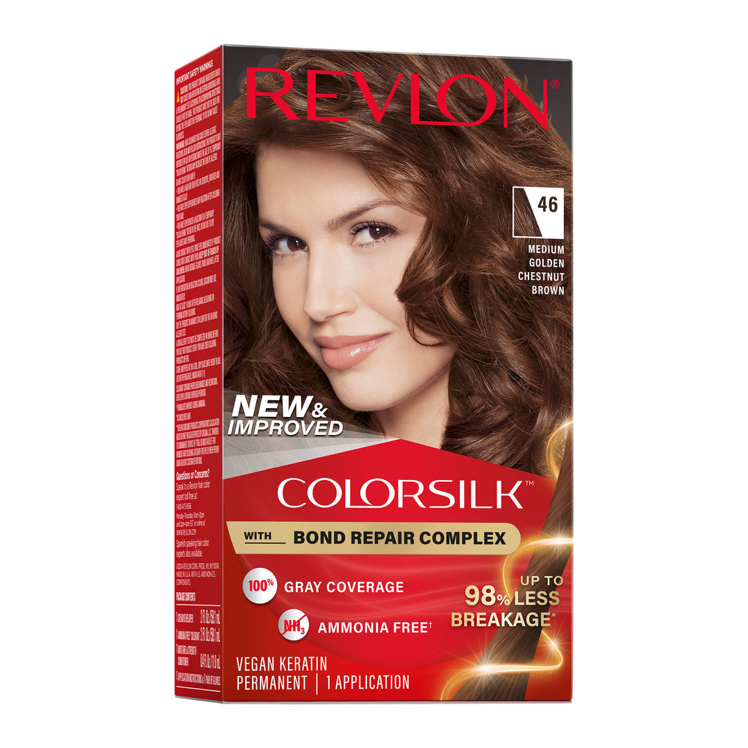 Revlon ColorSilk Beautiful Color Permanent Hair Color - 46 Medium Golden Chestnut Brown