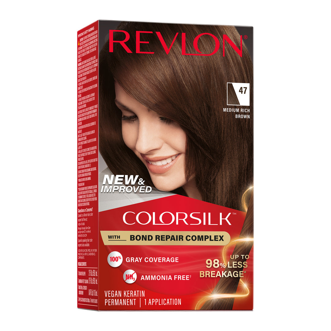 Revlon ColorSilk Beautiful Color Permanent Hair Color - 47 Medium Rich Brown