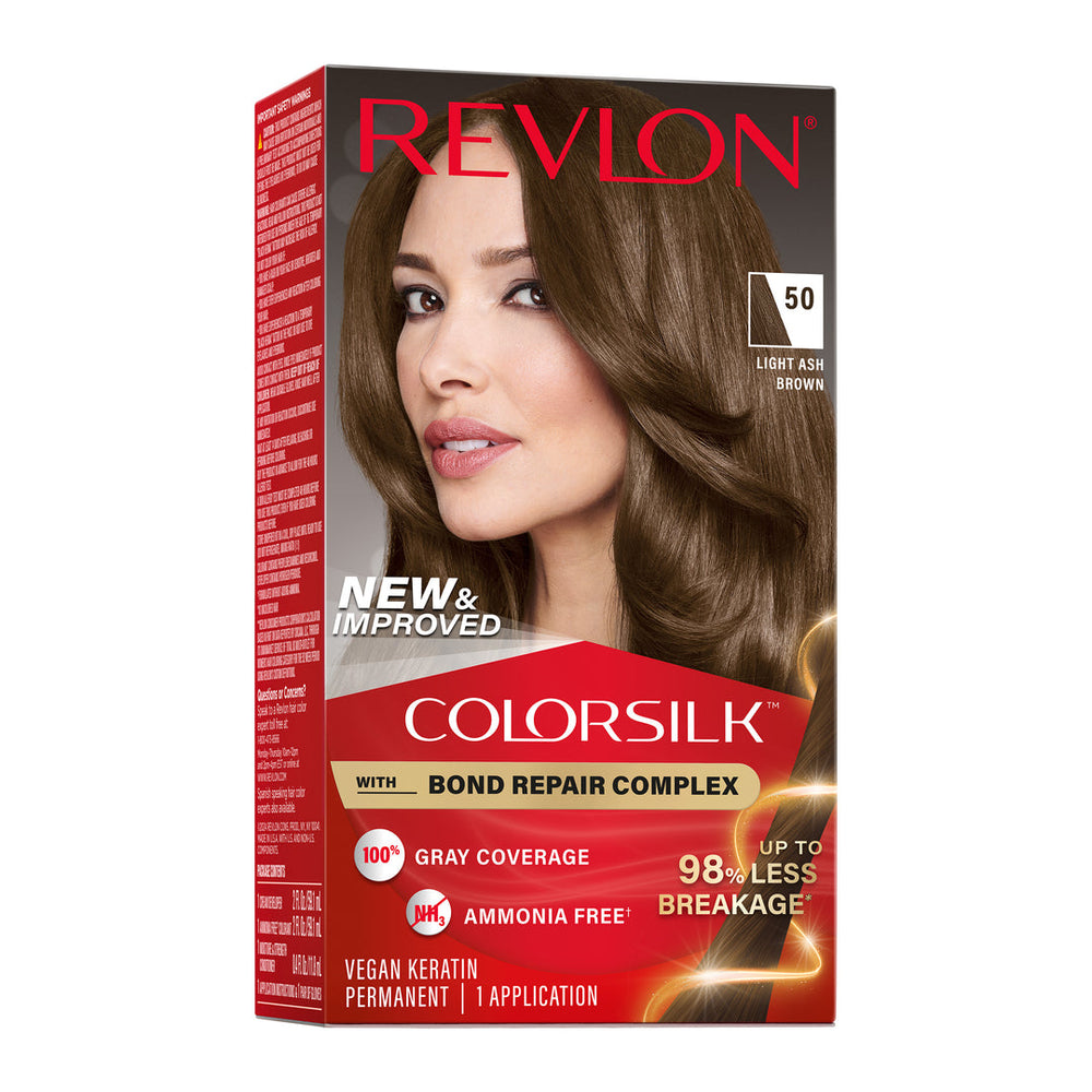 Revlon ColorSilk Beautiful Color Permanent Hair Color - 50 Light Ash Brown