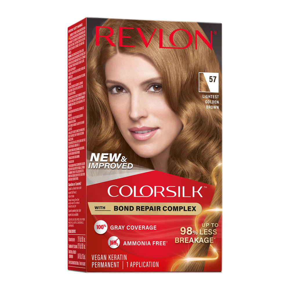 Revlon ColorSilk Beautiful Color Permanent Hair Color - 57 Lightest Golden Brown