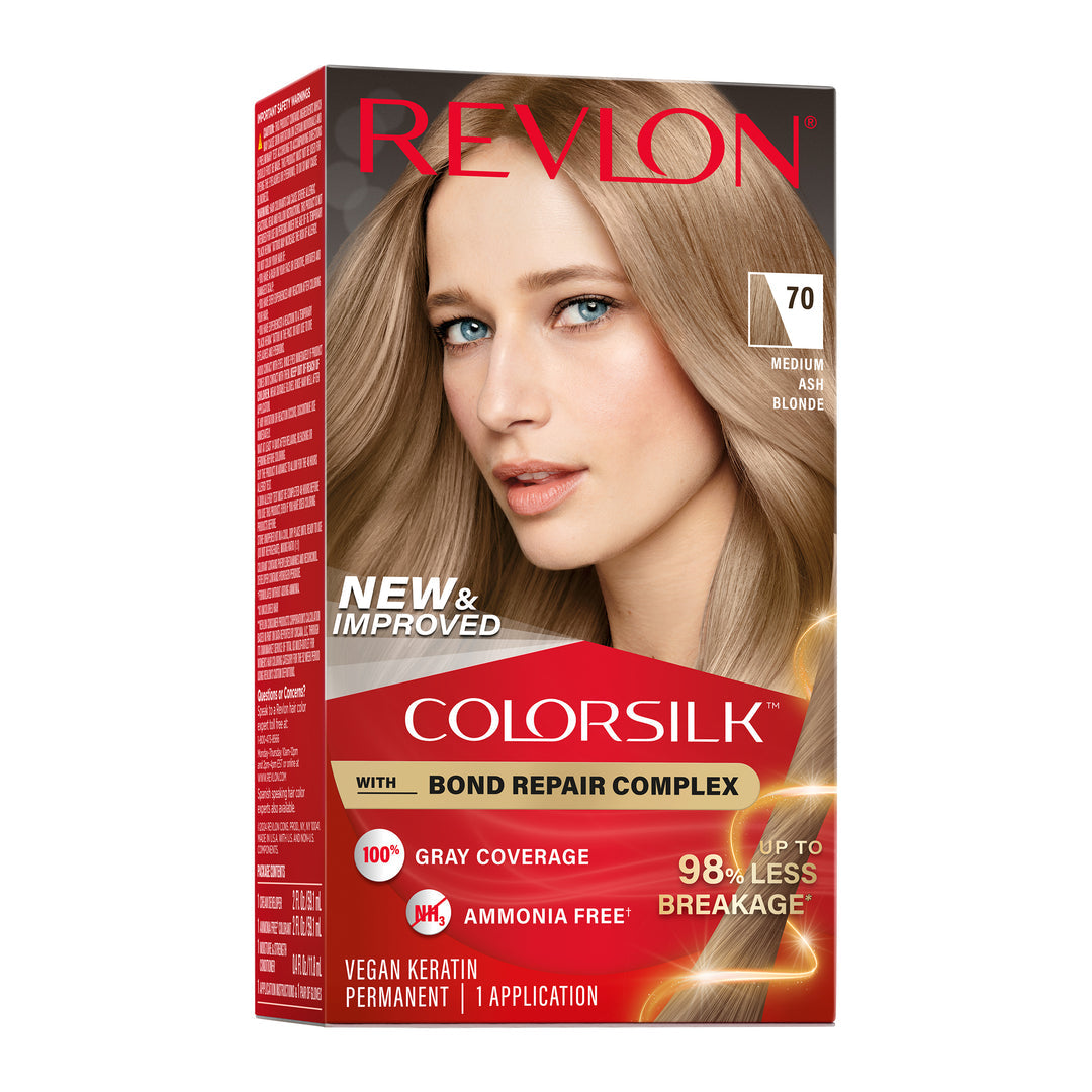 Revlon ColorSilk Beautiful Color Permanent Hair Color - 70 Medium Ash Blonde